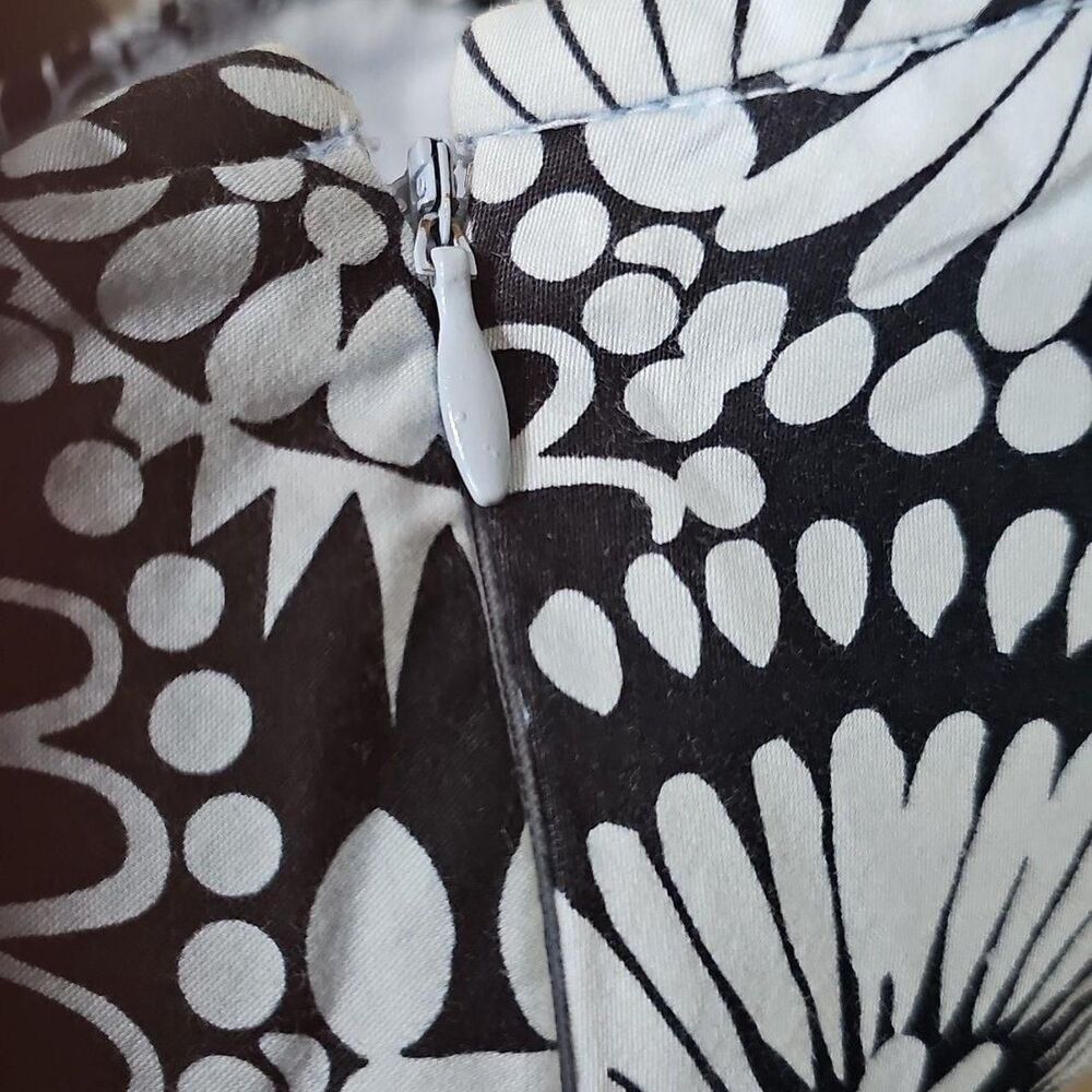 George Women's Black and White Floral Medallion Print Cotton A-Line Skirt Size 8 - Picture 4 of 6